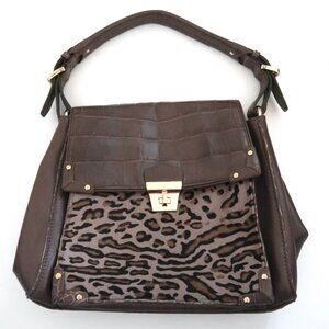 HENRI BENDEL animal print croco emboss handbag